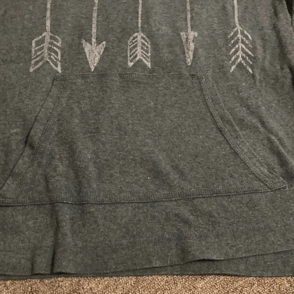 Style & Co. Dark Gray Arrow Zip-Up Sweater